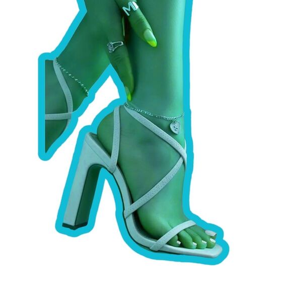 Kayleen By Los Angeles Women's Criss-Cross Elastic Ankle Strap - Picture 9 of 9